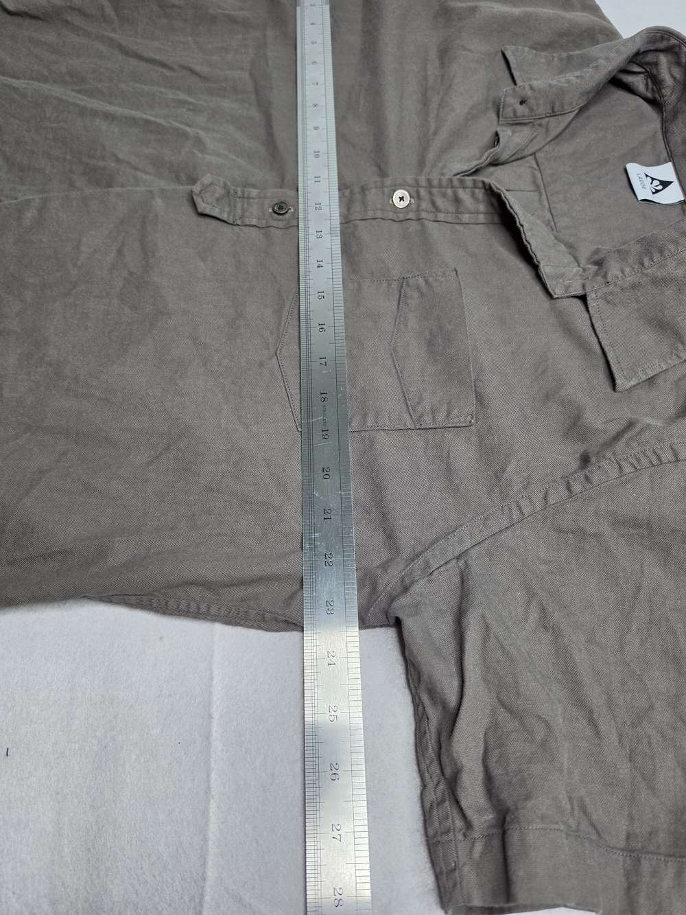Wasted Collective Gray Button Down Large Good Times Do Good Made Japan - Picture 7 of 8
